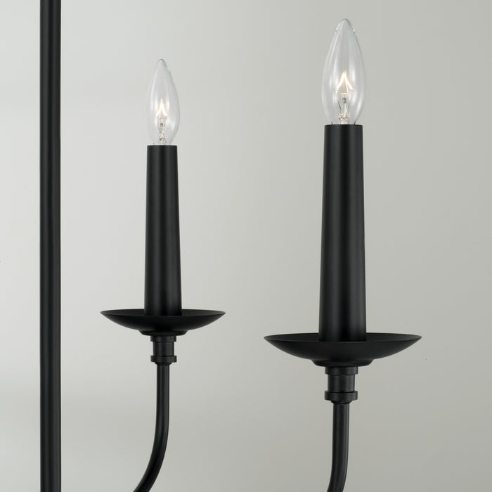 Capital Lighting 451541MB Four Light Chandelier, Matte Black