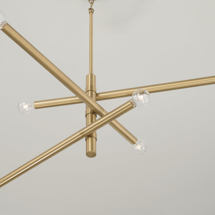 Capital Lighting 451262AD Six Light Chandelier, Aged Brass