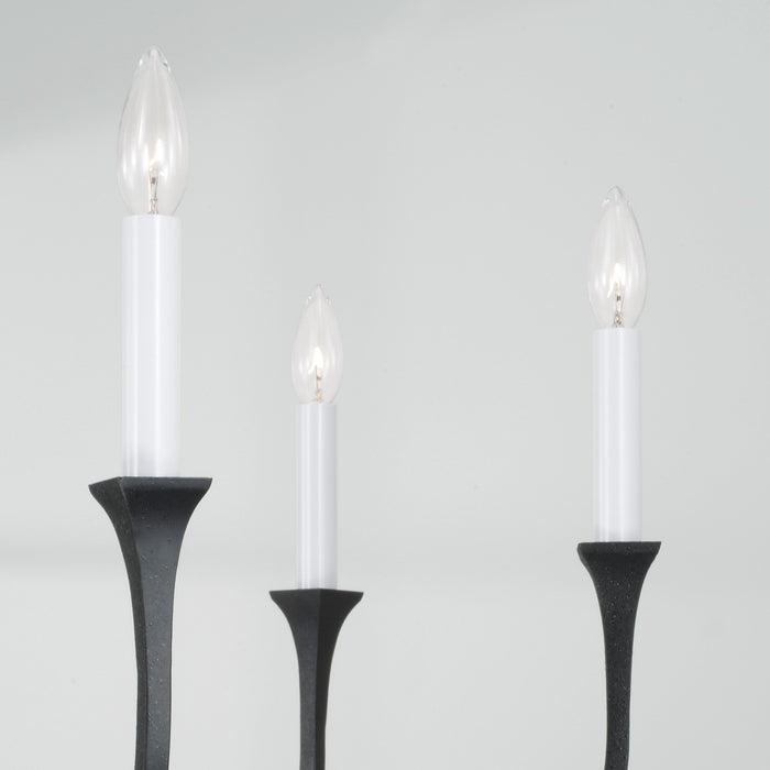 Capital Lighting 452361BI Six Light Chandelier, Black Iron