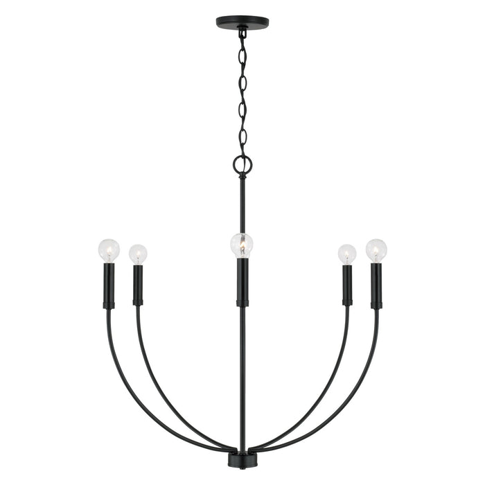 Capital Lighting 452161MB Six Light Chandelier, Matte Black