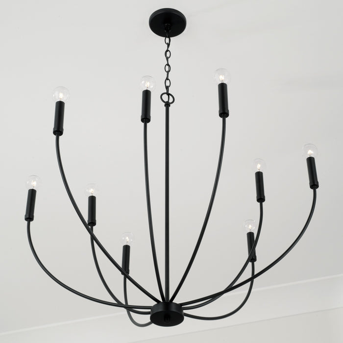Capital Lighting 452191MB Nine Light Chandelier, Matte Black