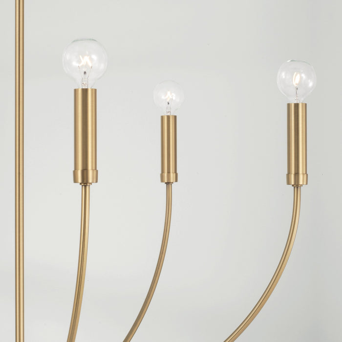 Capital Lighting 452161AD Six Light Chandelier, Aged Brass