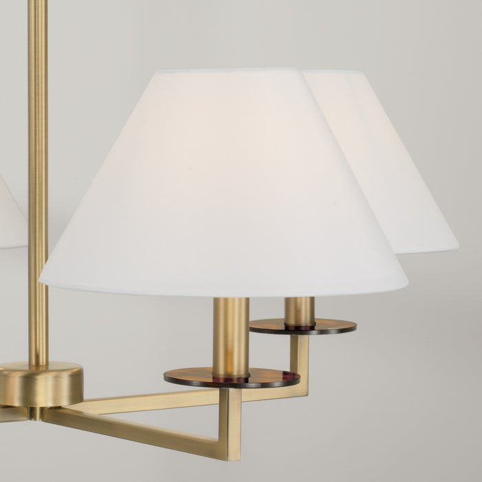 Capital Lighting 452241AD Four Light Chandelier, Aged Brass