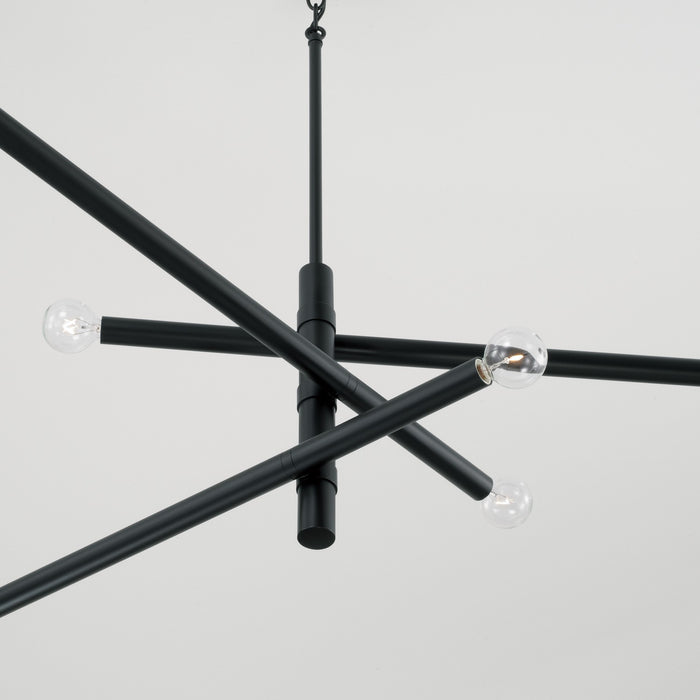 Capital Lighting 451262MB Six Light Chandelier, Matte Black