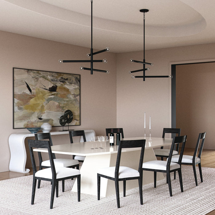 Capital Lighting 451262MB Six Light Chandelier, Matte Black