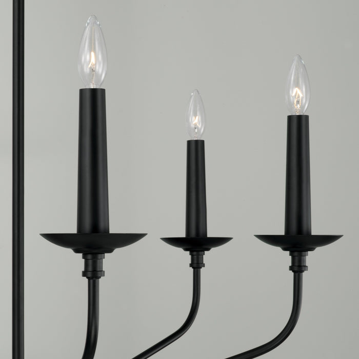 Capital Lighting 451561MB Six Light Chandelier, Matte Black