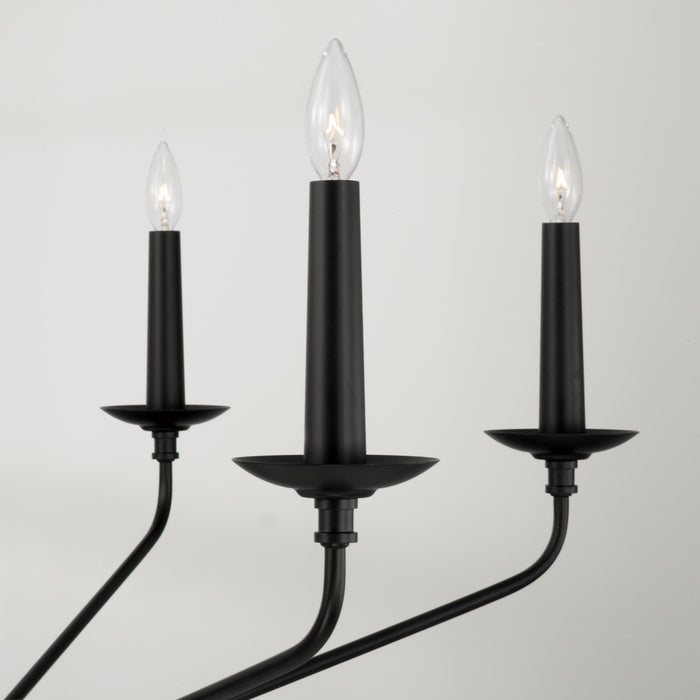 Capital Lighting 451562MB Six Light Chandelier, Matte Black