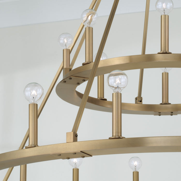 Capital Lighting 4910AD 24 Light Chandelier, Aged Brass