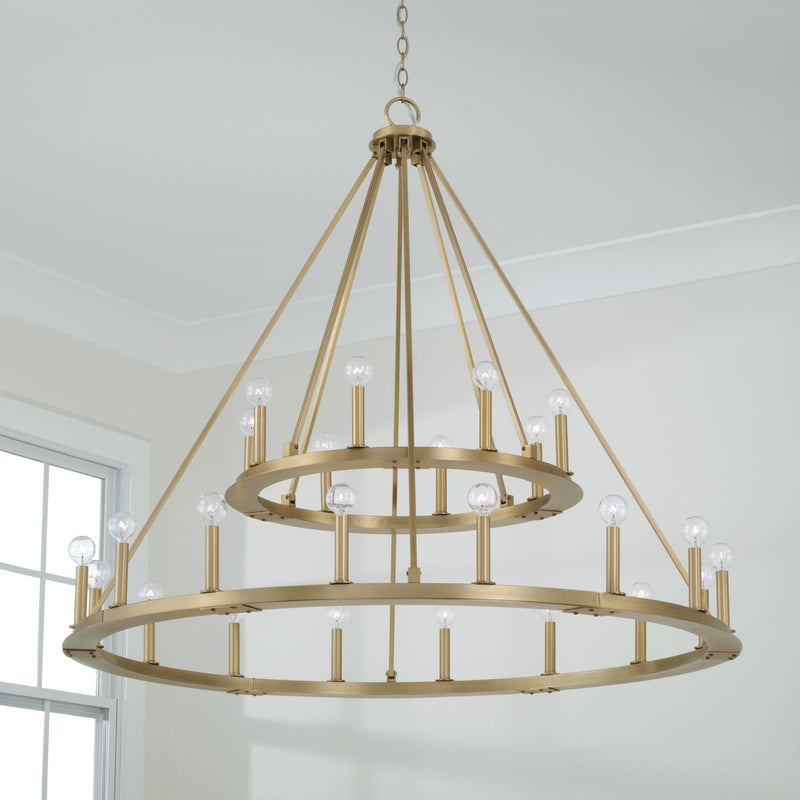 Capital Lighting 4910AD 24 Light Chandelier, Aged Brass