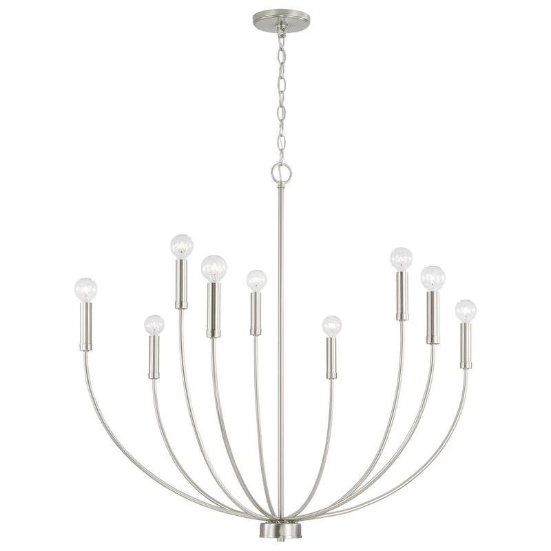 Capital Lighting 452191BN Nine Light Chandelier, Brushed Nickel