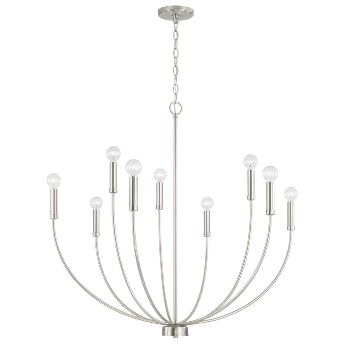 Capital Lighting 452191BN Nine Light Chandelier, Brushed Nickel