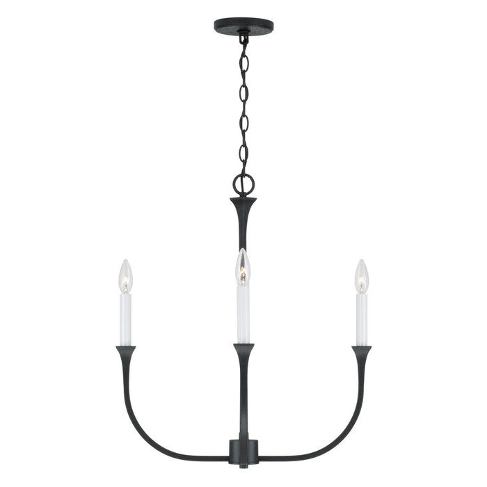 Capital Lighting 452341BI Four Light Chandelier, Black Iron