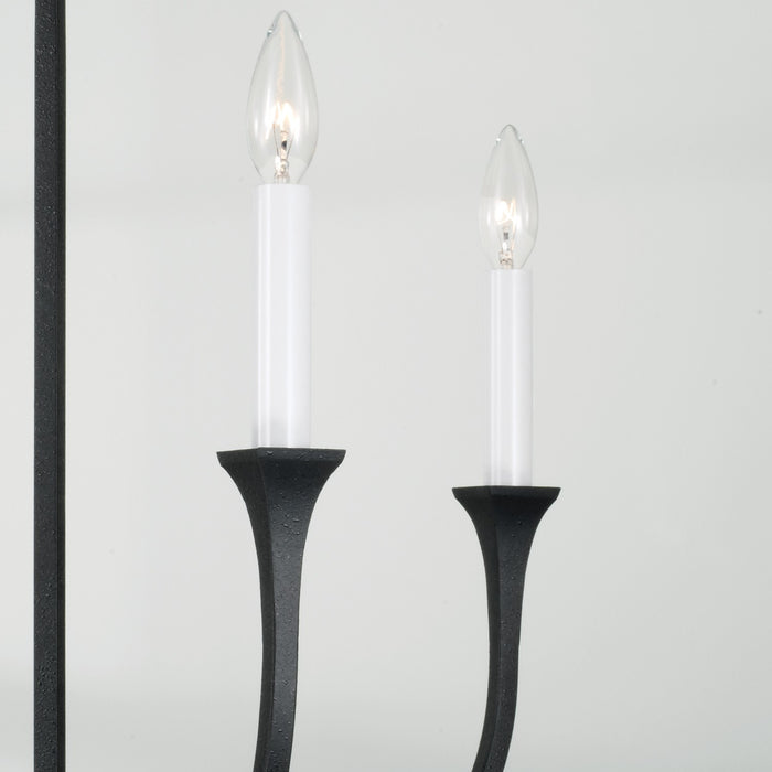 Capital Lighting 452341BI Four Light Chandelier, Black Iron