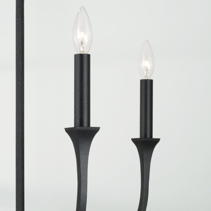 Capital Lighting 452341BI Four Light Chandelier, Black Iron