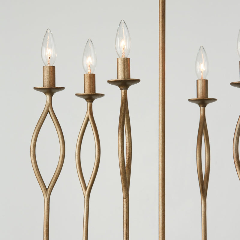 Capital Lighting 452561ML Six Light Chandelier, Mystic Luster