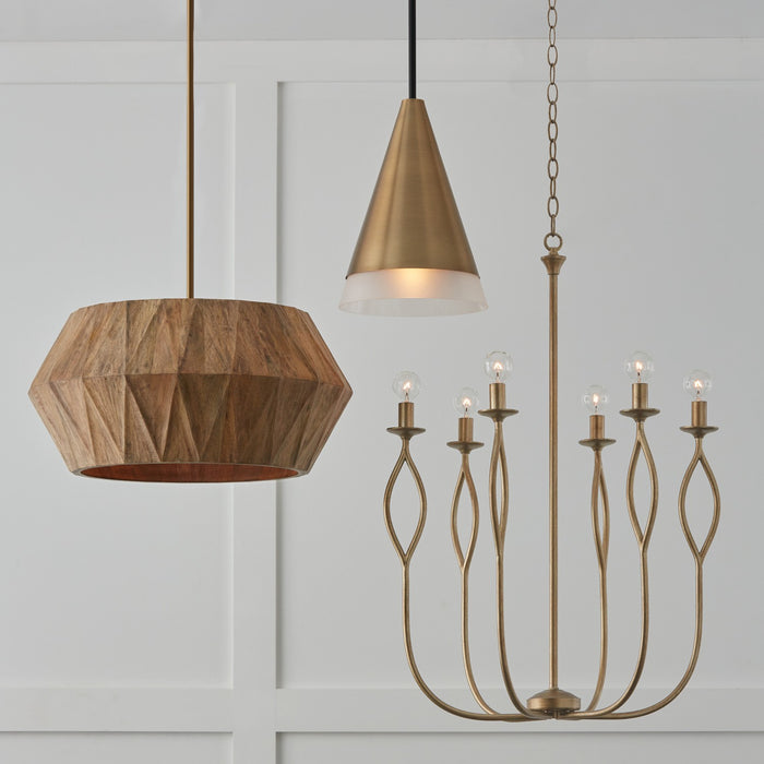 Capital Lighting 452561ML Six Light Chandelier, Mystic Luster