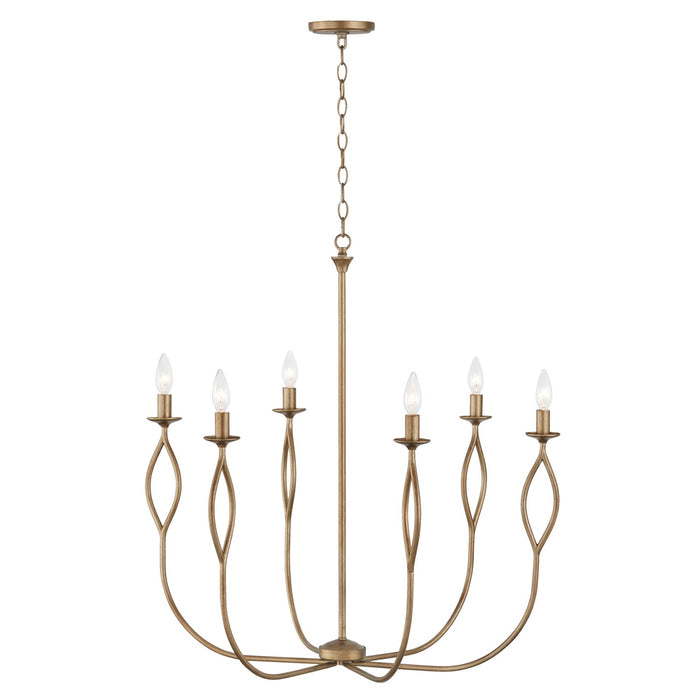 Capital Lighting 452562ML Six Light Chandelier, Mystic Luster