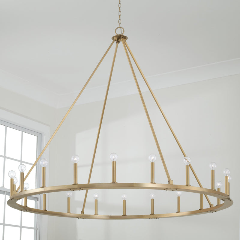 Capital Lighting 4913AD 20 Light Chandelier, Aged Brass