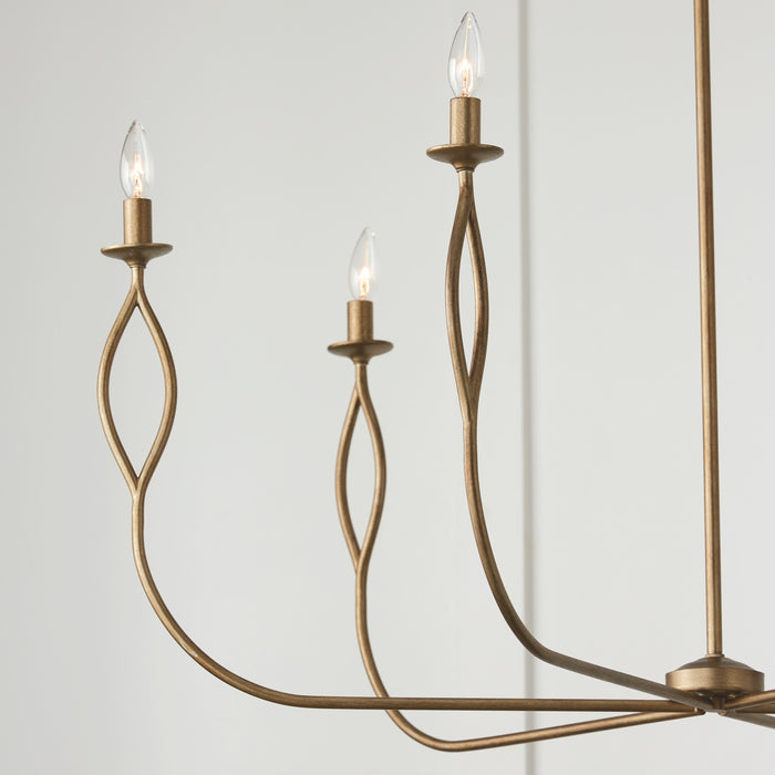 Capital Lighting 452563ML Six Light Chandelier, Mystic Luster