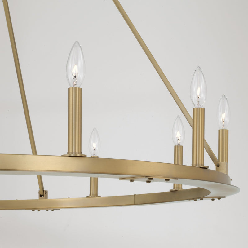Capital Lighting 4912AD 12 Light Chandelier, Aged Brass