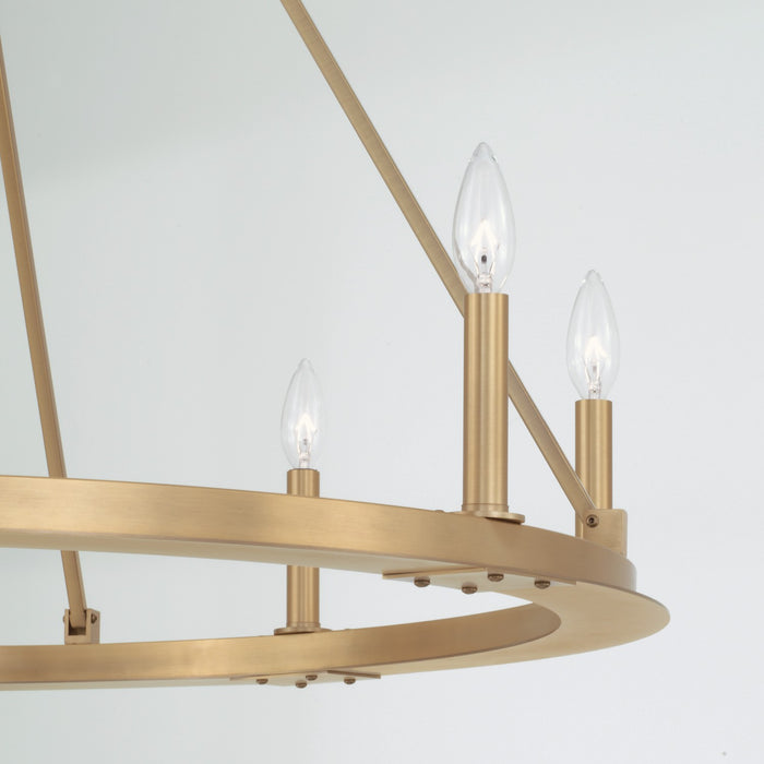 Capital Lighting 4918AD Eight Light Chandelier, Aged Brass