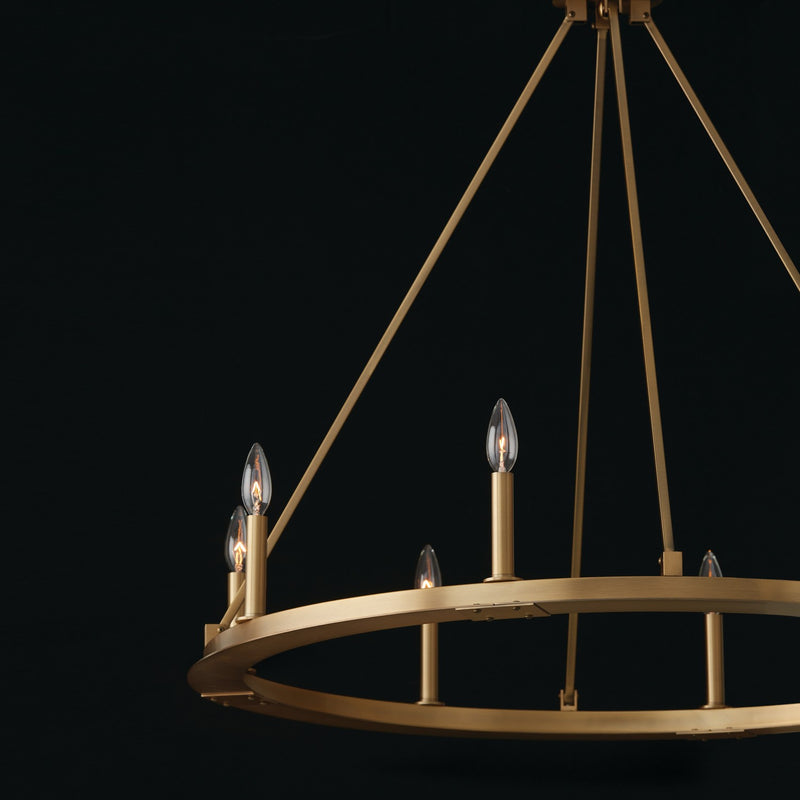 Capital Lighting 4918AD Eight Light Chandelier, Aged Brass