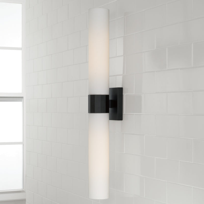 Capital Lighting 646221MB Two Light Wall Sconce, Matte Black
