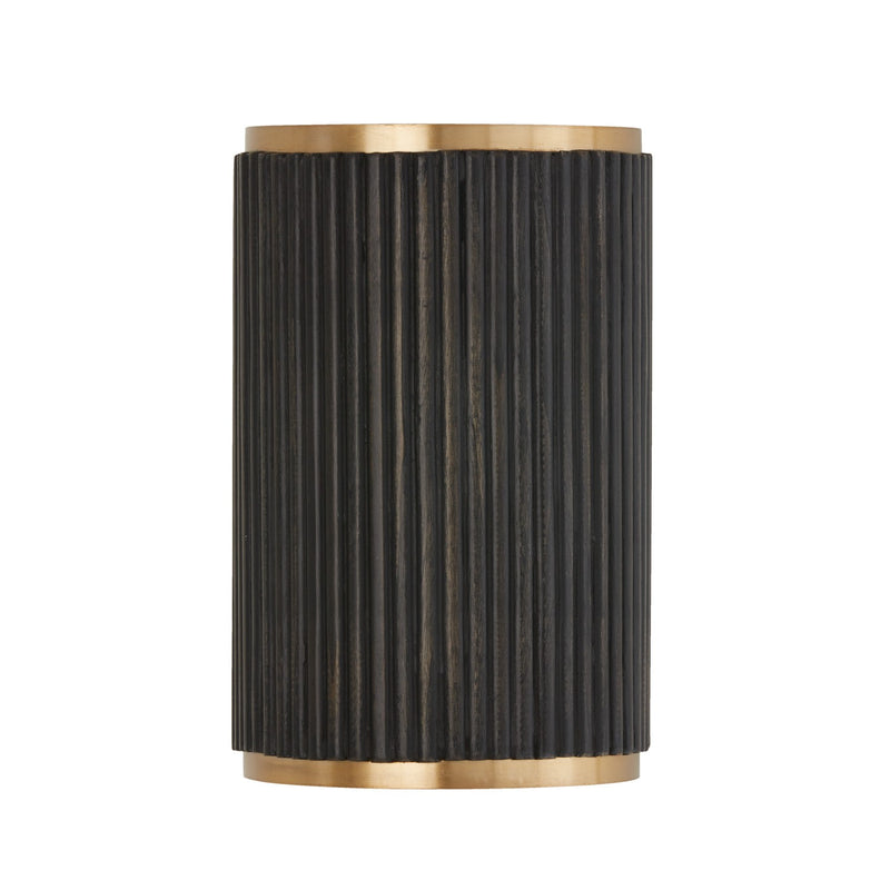 Capital Lighting 650721KR Two Light Wall Sconce, Black Stain and Matte Brass
