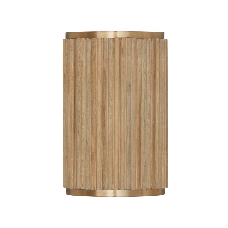 Capital Lighting 650721WS Two Light Wall Sconce, White Wash and Matte Brass