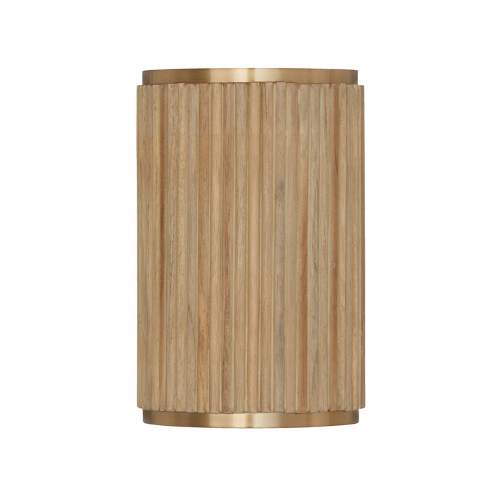 Capital Lighting 650721WS Two Light Wall Sconce, White Wash and Matte Brass