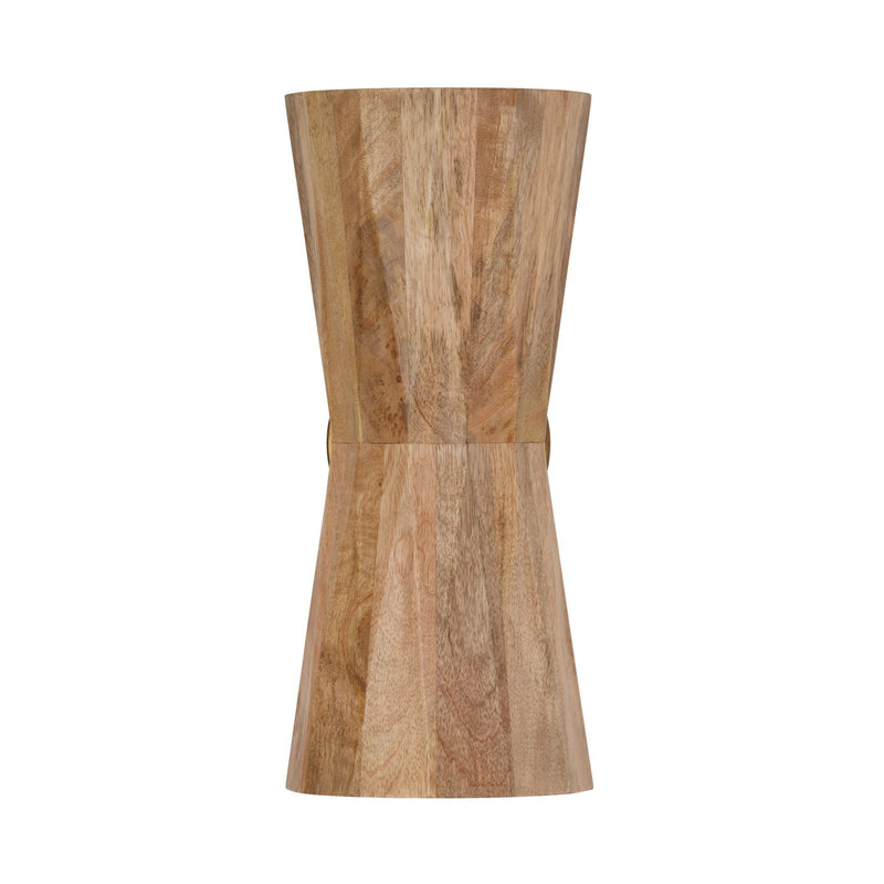 Capital Lighting 651021LW Two Light Wall Sconce, Light Wood and Patinaed Brass