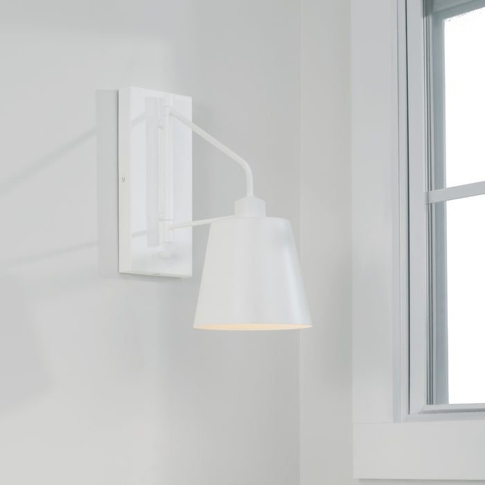 Capital Lighting 651311WE One Light Wall Sconce, Matte White