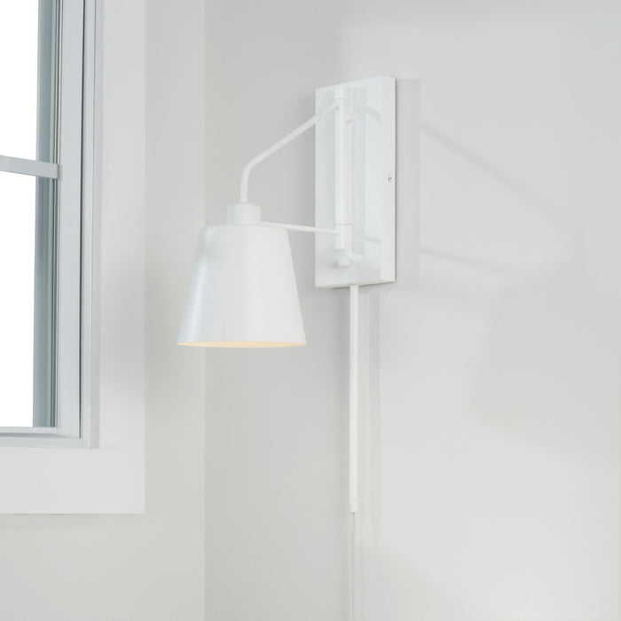Capital Lighting 651311WE One Light Wall Sconce, Matte White