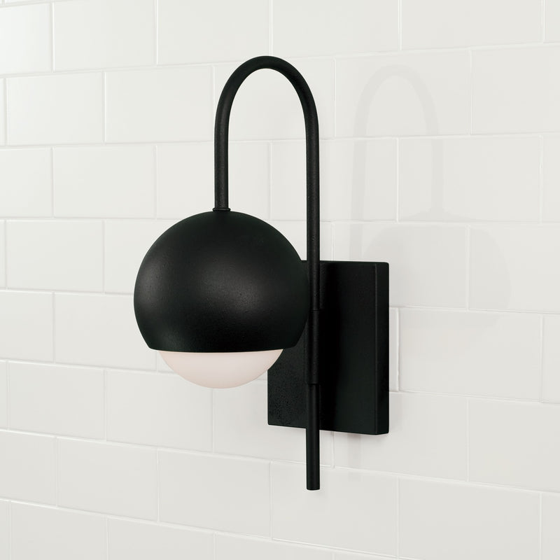 Capital Lighting 651611BI One Light Wall Sconce, Black Iron