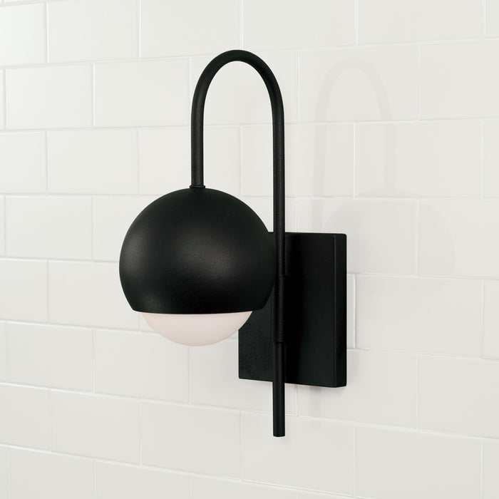 Capital Lighting 651611BI One Light Wall Sconce, Black Iron