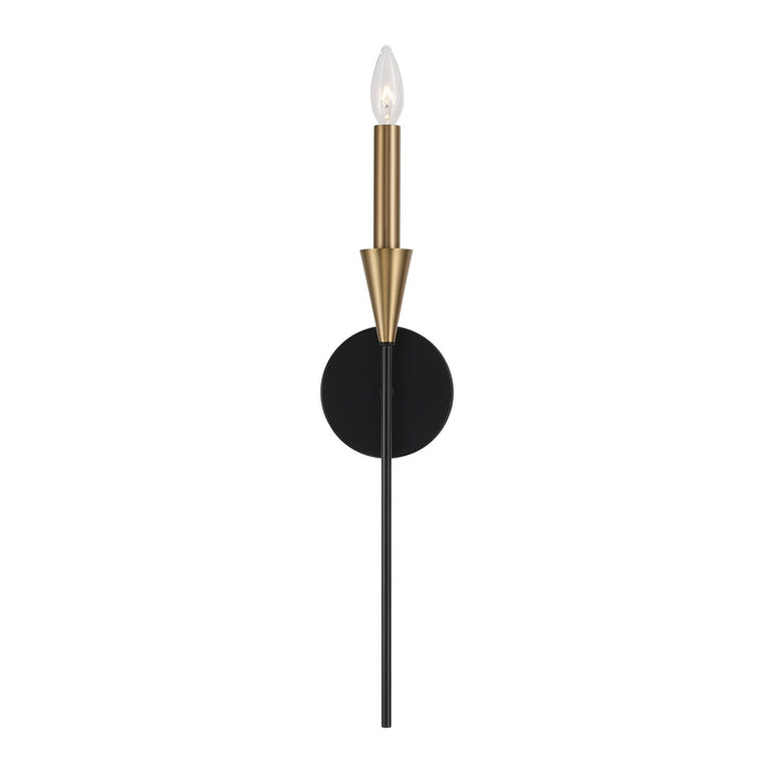 Capital Lighting 651911AB One Light Wall Sconce, Aged Brass and Black