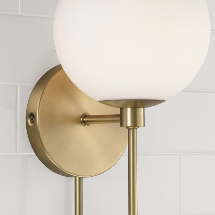 Capital Lighting 652111AD-548 One Light Wall Sconce, Aged Brass