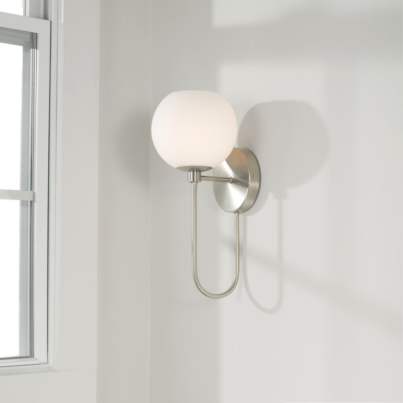 Capital Lighting 652111BN-548 One Light Wall Sconce, Brushed Nickel