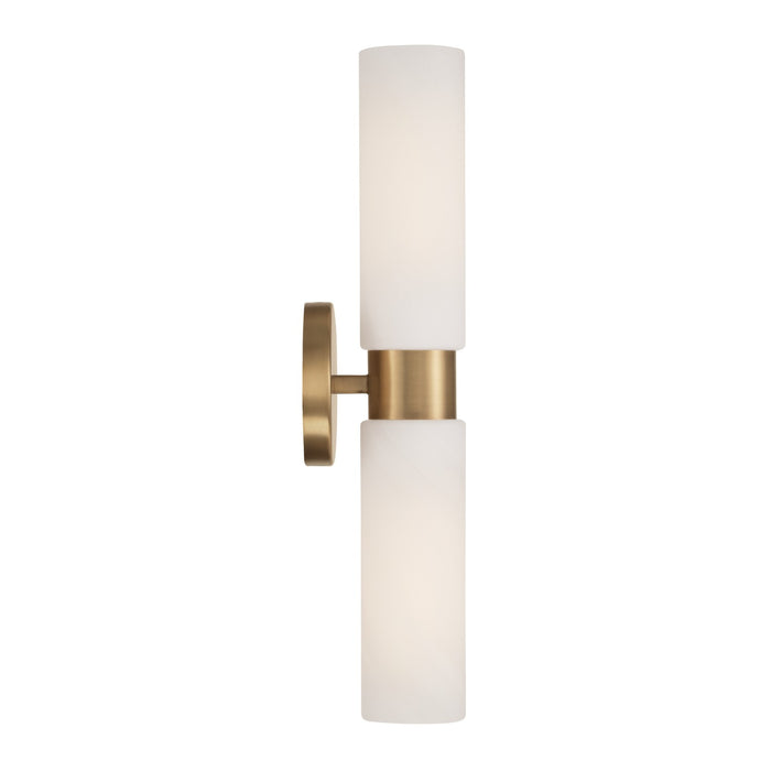 Capital Lighting 651721AD Two Light Wall Sconce, Aged Brass
