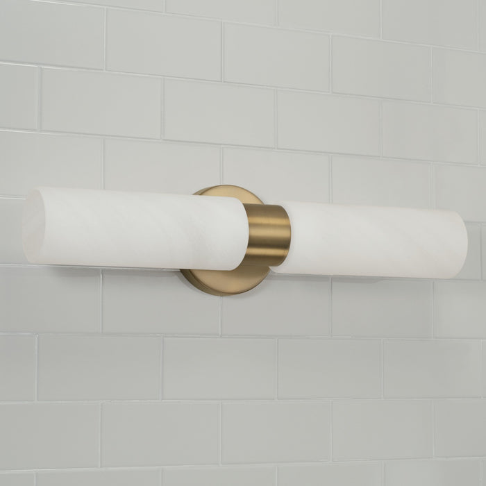 Capital Lighting 651721AD Two Light Wall Sconce, Aged Brass