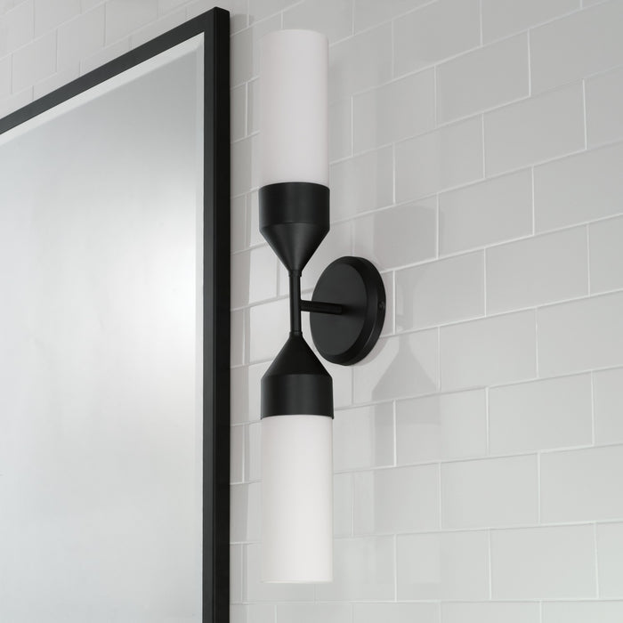 Capital Lighting 652421MB Two Light Wall Sconce, Matte Black