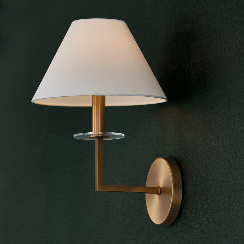 Capital Lighting 652211AD One Light Wall Sconce, Aged Brass