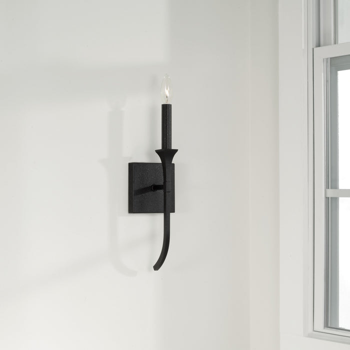 Capital Lighting 652311BI One Light Wall Sconce, Black Iron