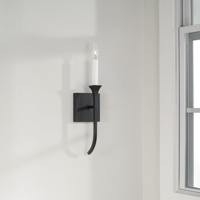 Capital Lighting 652311BI One Light Wall Sconce, Black Iron