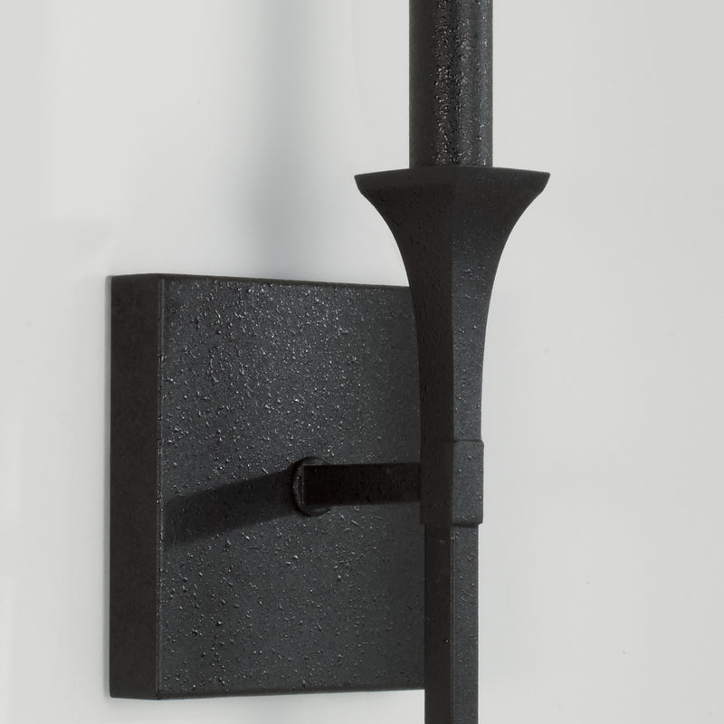 Capital Lighting 652311BI One Light Wall Sconce, Black Iron