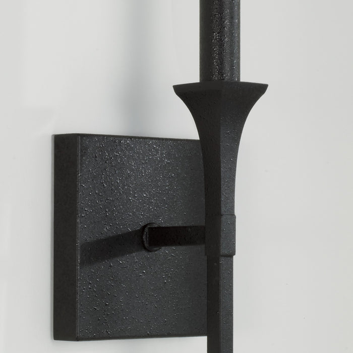 Capital Lighting 652311BI One Light Wall Sconce, Black Iron