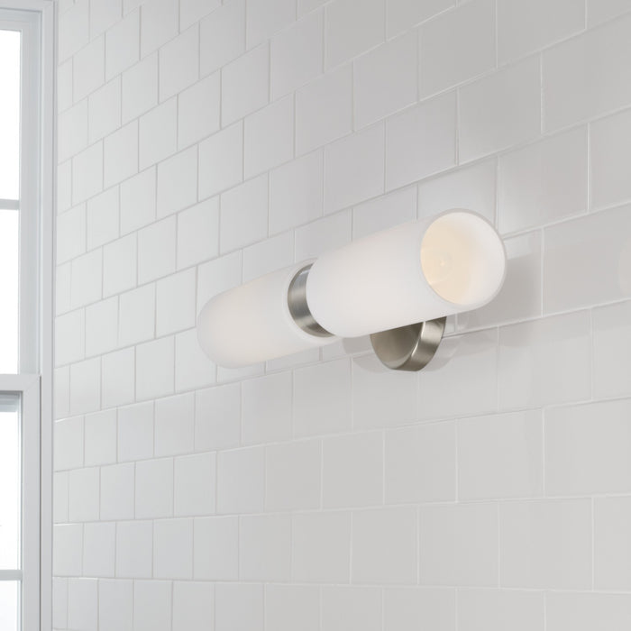 Capital Lighting 652621BN Two Light Wall Sconce, Brushed Nickel