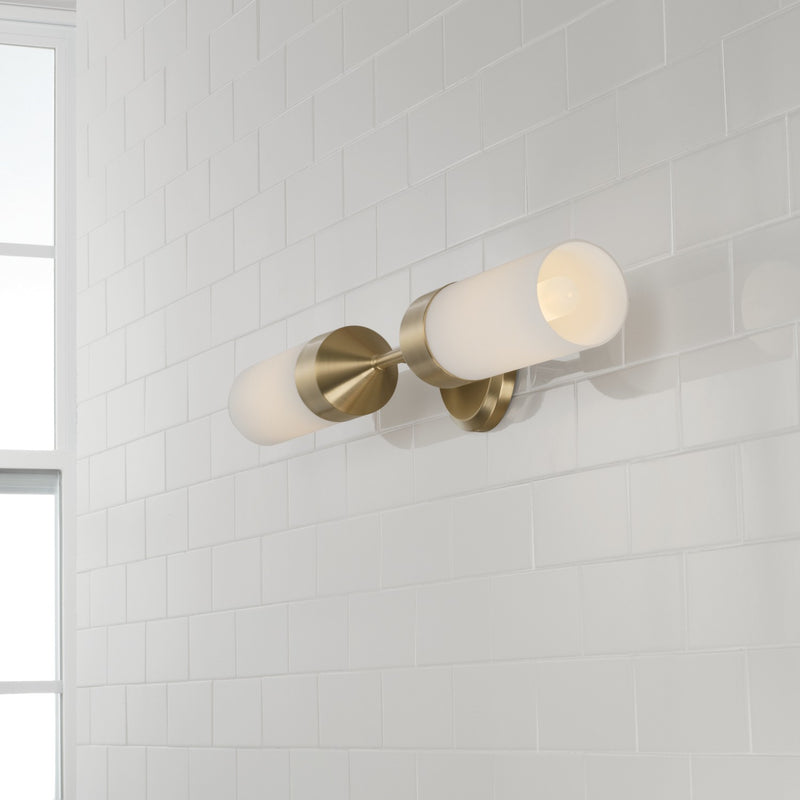 Capital Lighting 652421MA Two Light Wall Sconce, Matte Brass