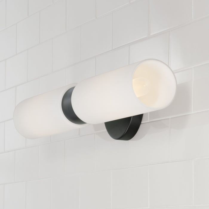 Capital Lighting 652621MB Two Light Wall Sconce, Matte Black