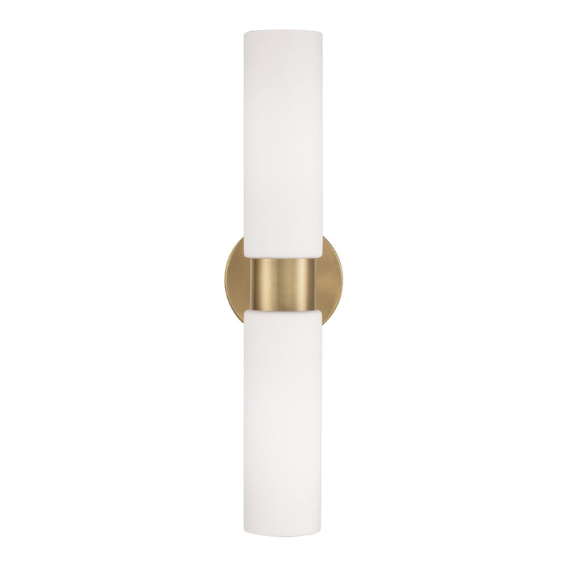 Capital Lighting 652621AD Two Light Wall Sconce, Aged Brass